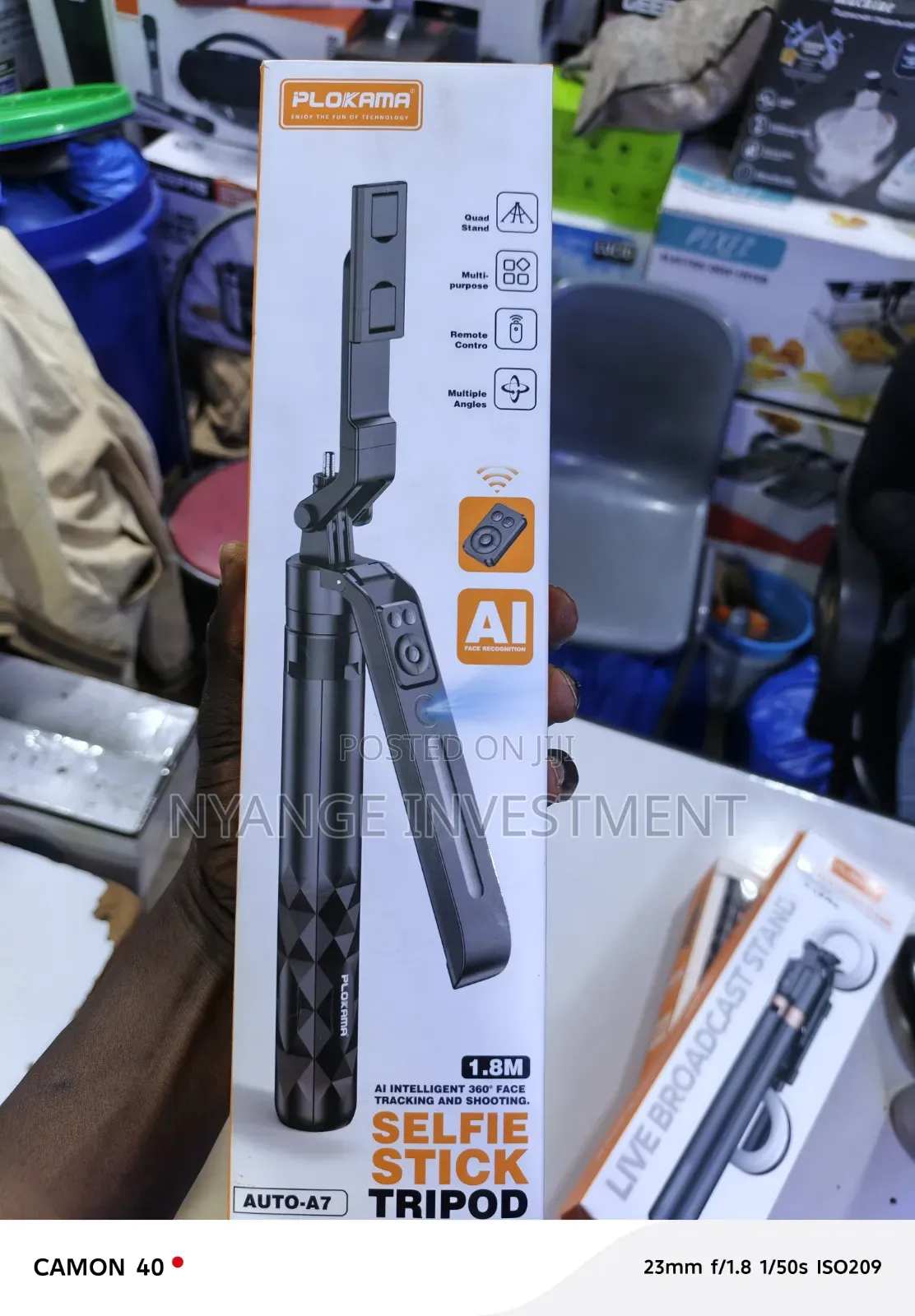 Plokama Auto-A7 AI Intelligent 360° Face Tracking Selfie Stick Tripod.