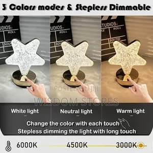 Rechargeable Star Crystal Table Lamp
