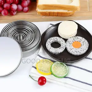 12-Piece Stainless Steel Round Cookie and Biscuit Cutter