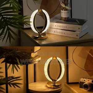 Touch Control 3-Way Dimmable Oval Crystal Table Lamp
