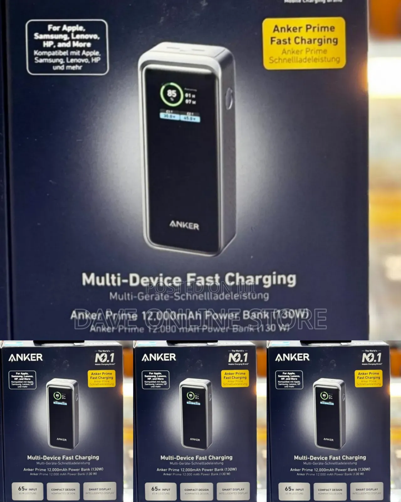 Anker Prime 12,000mAh Power Bank (130W)