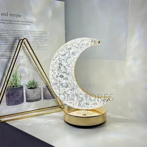 Rechargeable Crystal Moon LED Table Lamp.