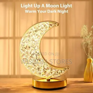 Rechargeable Crystal Moon LED Table Lamp.