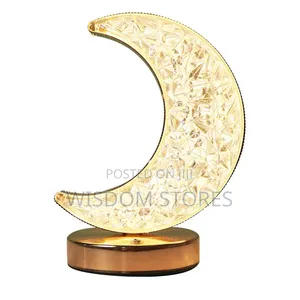 Rechargeable Crystal Moon LED Table Lamp.