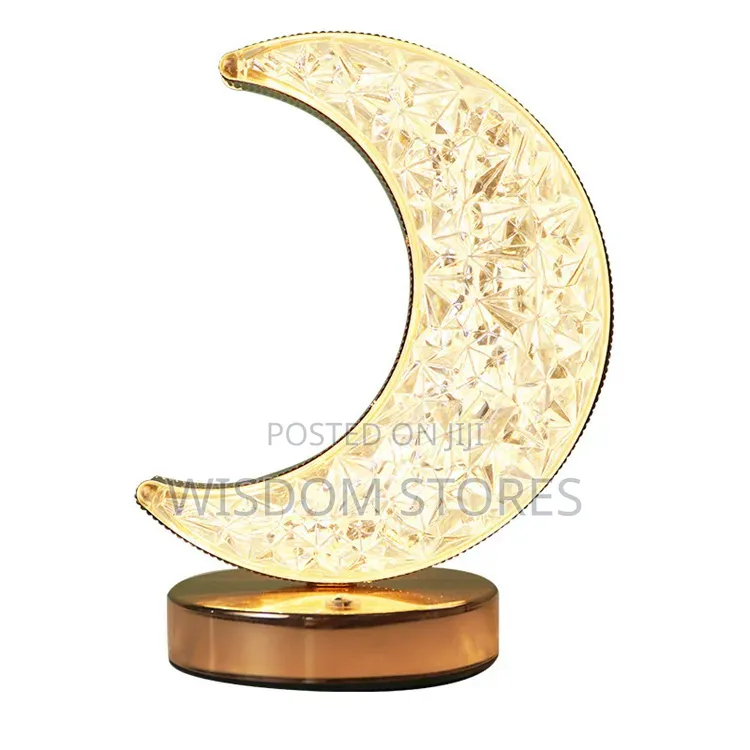 Rechargeable Crystal Moon LED Table Lamp.