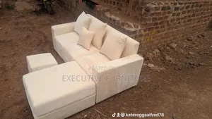 Mini Cream Velvet L Sofa