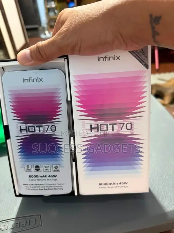 New Infinix Hot 70 Pro 5G+ 256 GB Silver