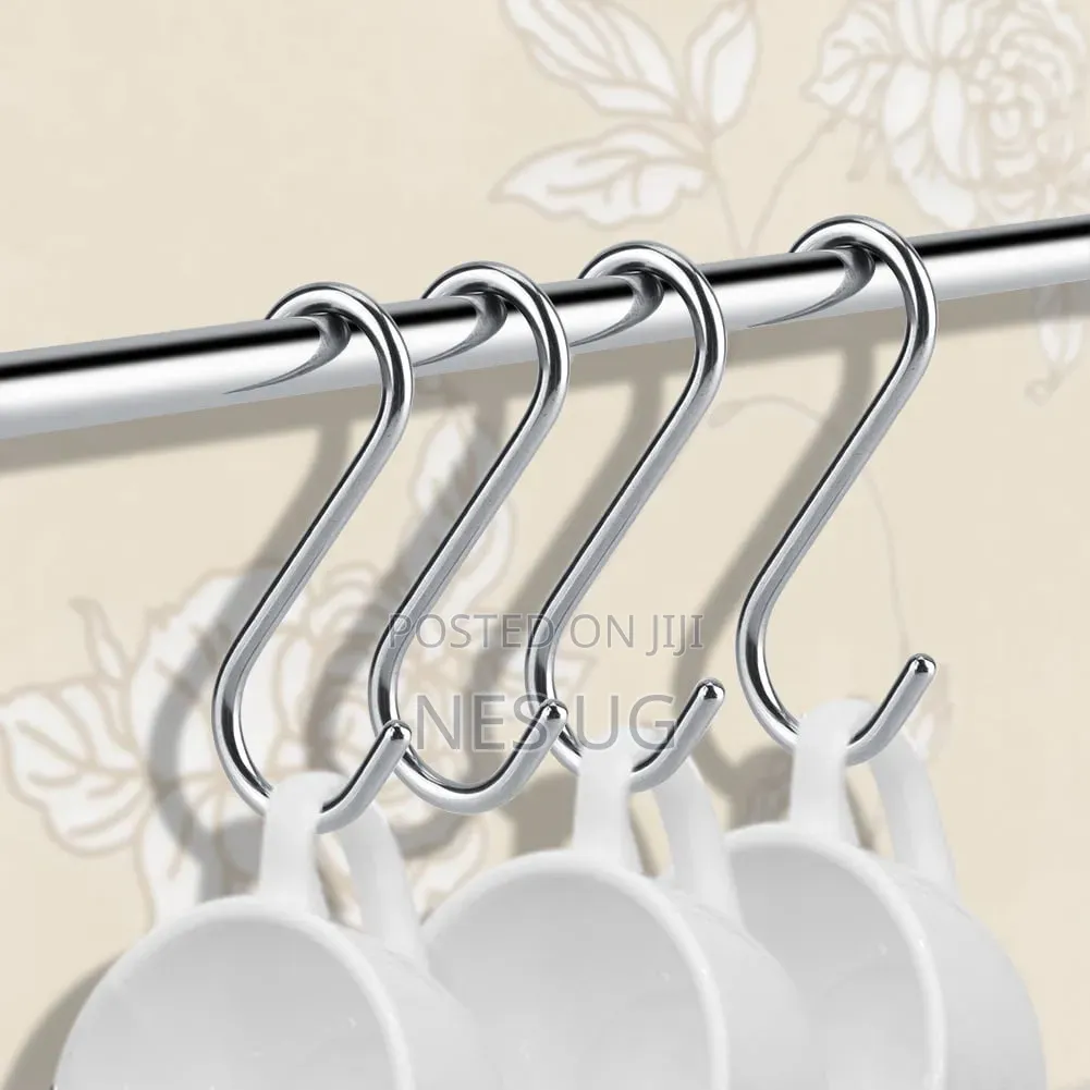 4Pcs Set Metal S Shape Hook 32*32*80mm - Silver
