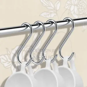 4Pcs Set Metal S Shape Hook 32*32*80mm - Silver