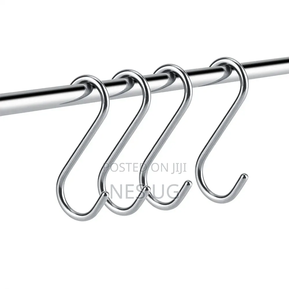 4Pcs Set Metal S Shape Hook 32*32*80mm - Silver
