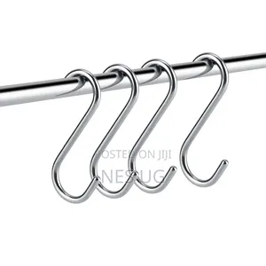 4Pcs Set Metal S Shape Hook 32*32*80mm - Silver