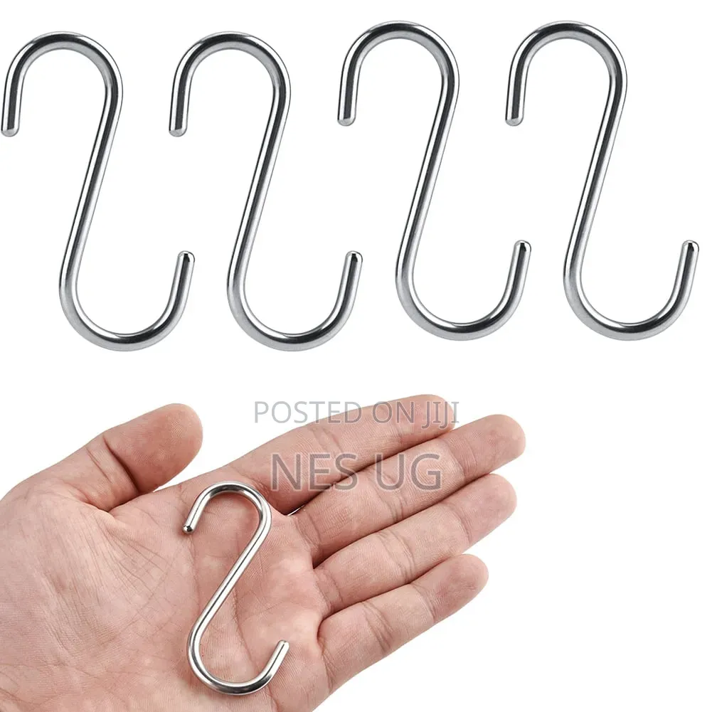4Pcs Set Metal S Shape Hook 32*32*80mm - Silver