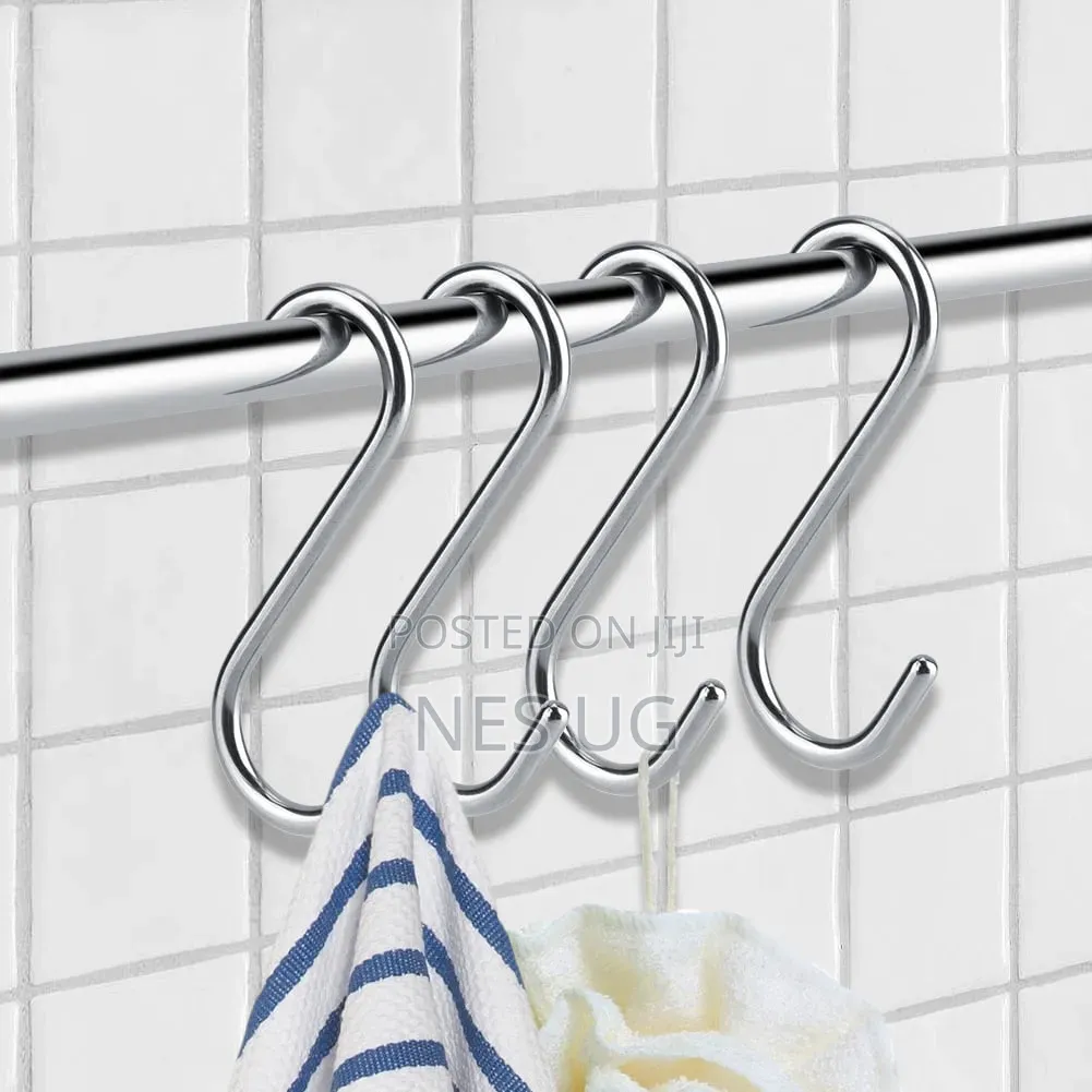 4Pcs Set Metal S Shape Hook 32*32*80mm - Silver