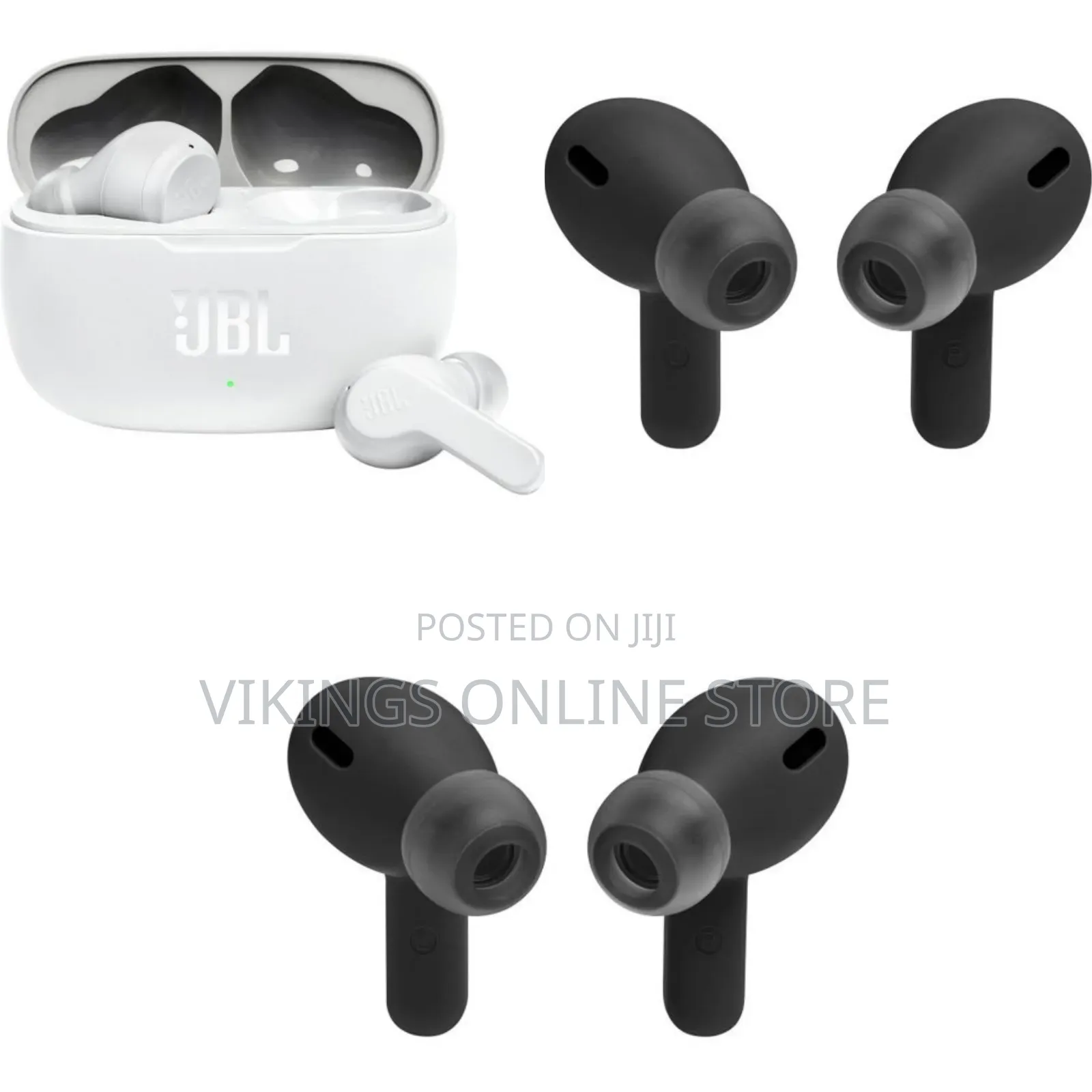 White JBL Wave 200TWS True Wireless Inear Headphones and Charging Case