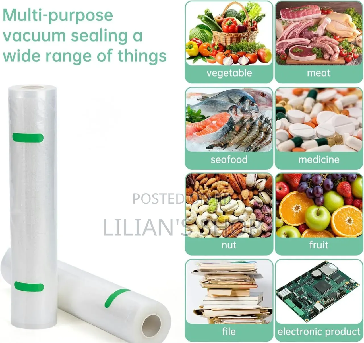 25cmx5metres Multi-Purpose Vacuum Sealer Roll