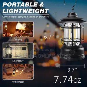 Vintage-Style Portable LED Lantern