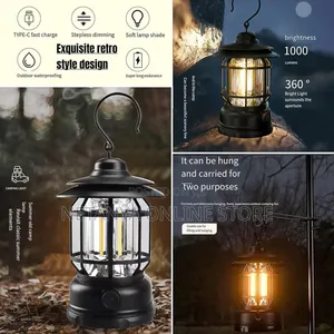 Vintage-Style Portable LED Lantern