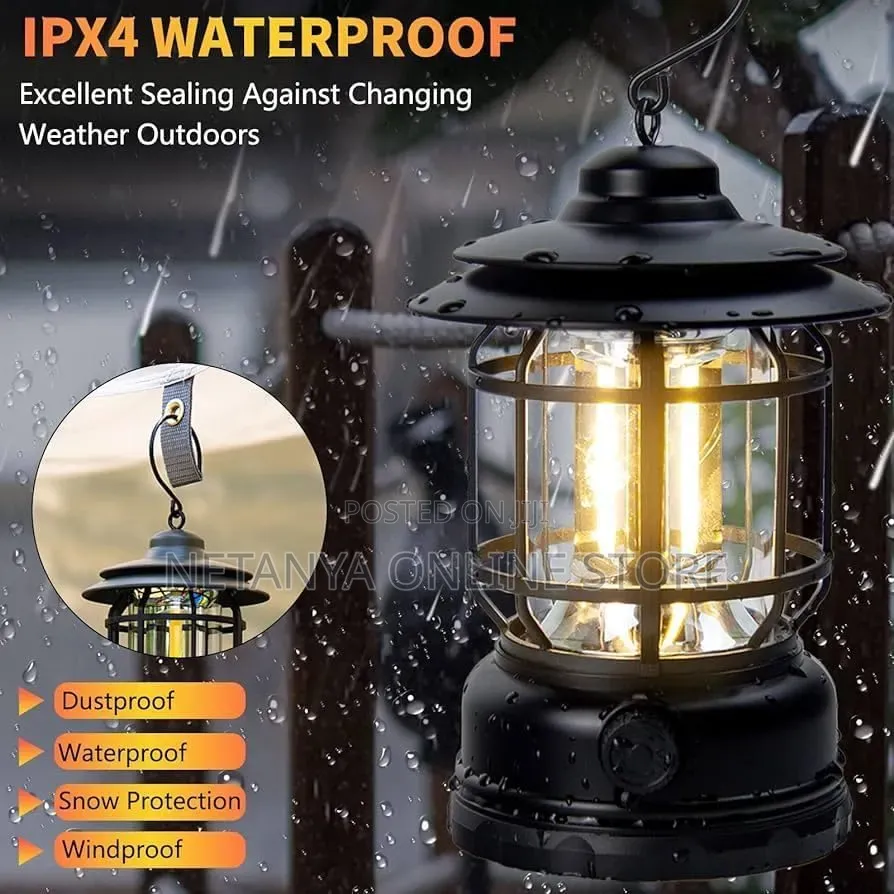 Vintage-Style Portable LED Lantern