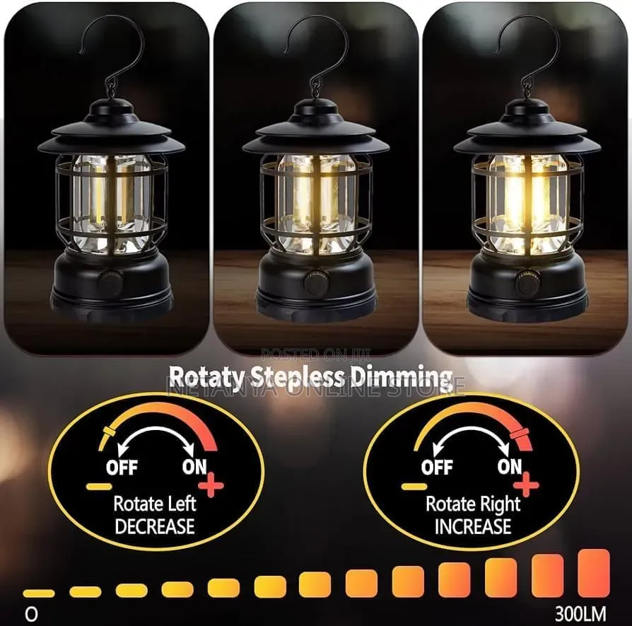 Vintage-Style Portable LED Lantern