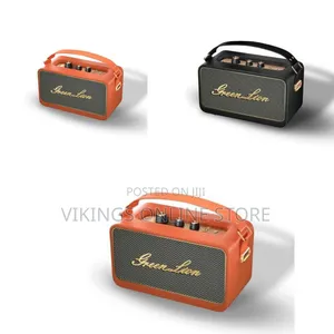 Portable Wireless Speaker With a Retro Leather-Look Design