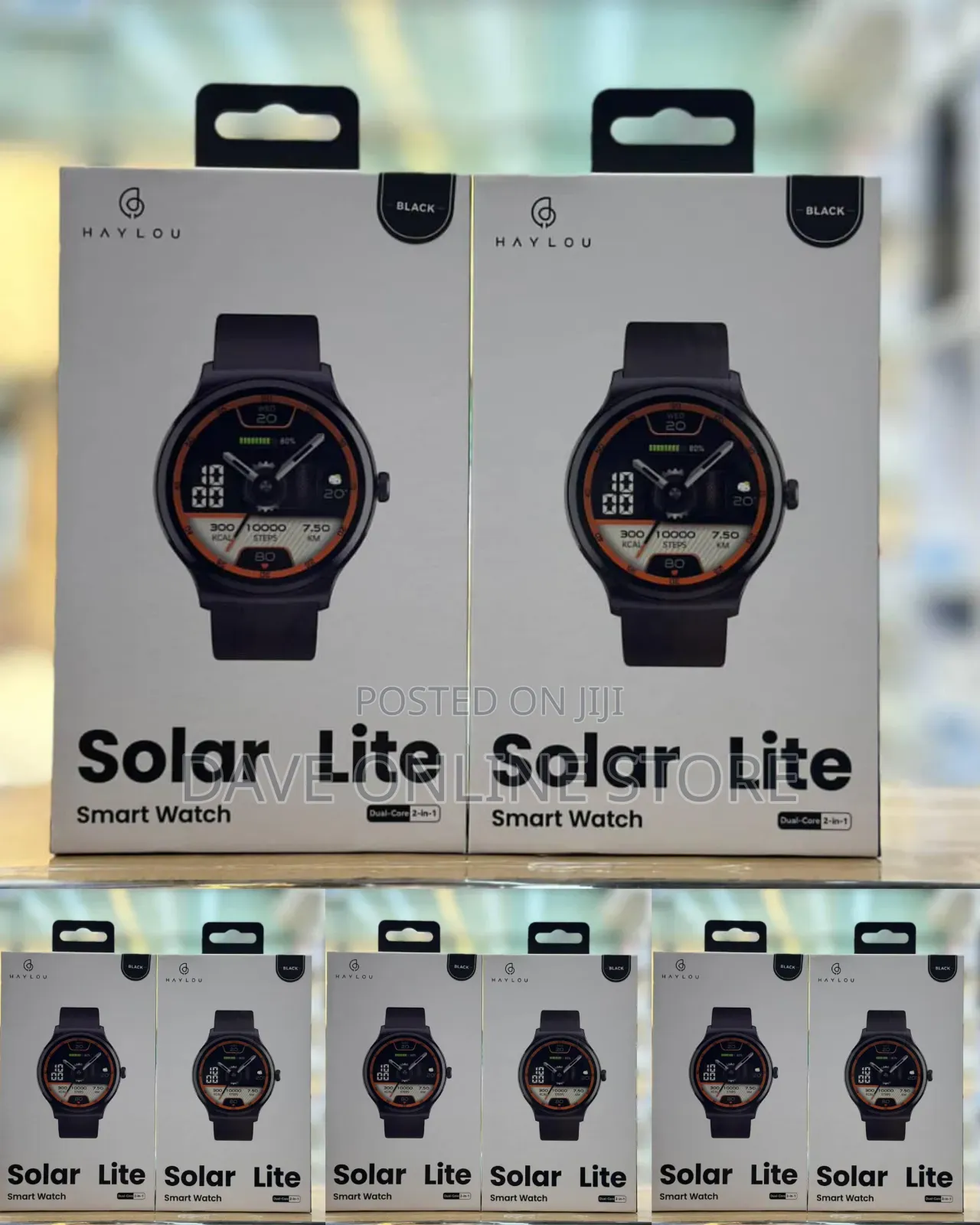 Black Haylou Solar Lite Smartwatch