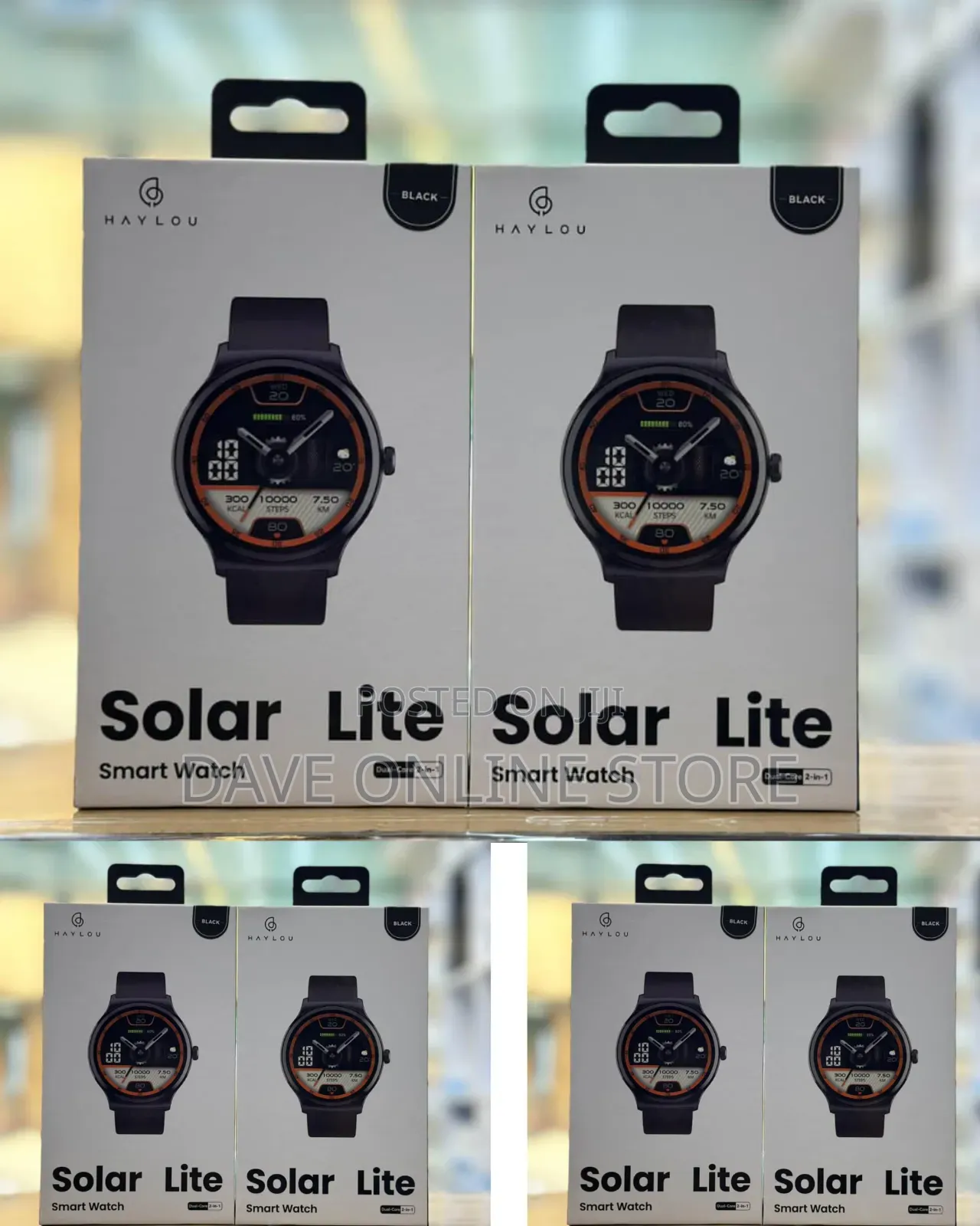 Black Haylou Solar Lite Smartwatch