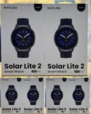 Black Haylou Solar Lite 2 Smartwatch.