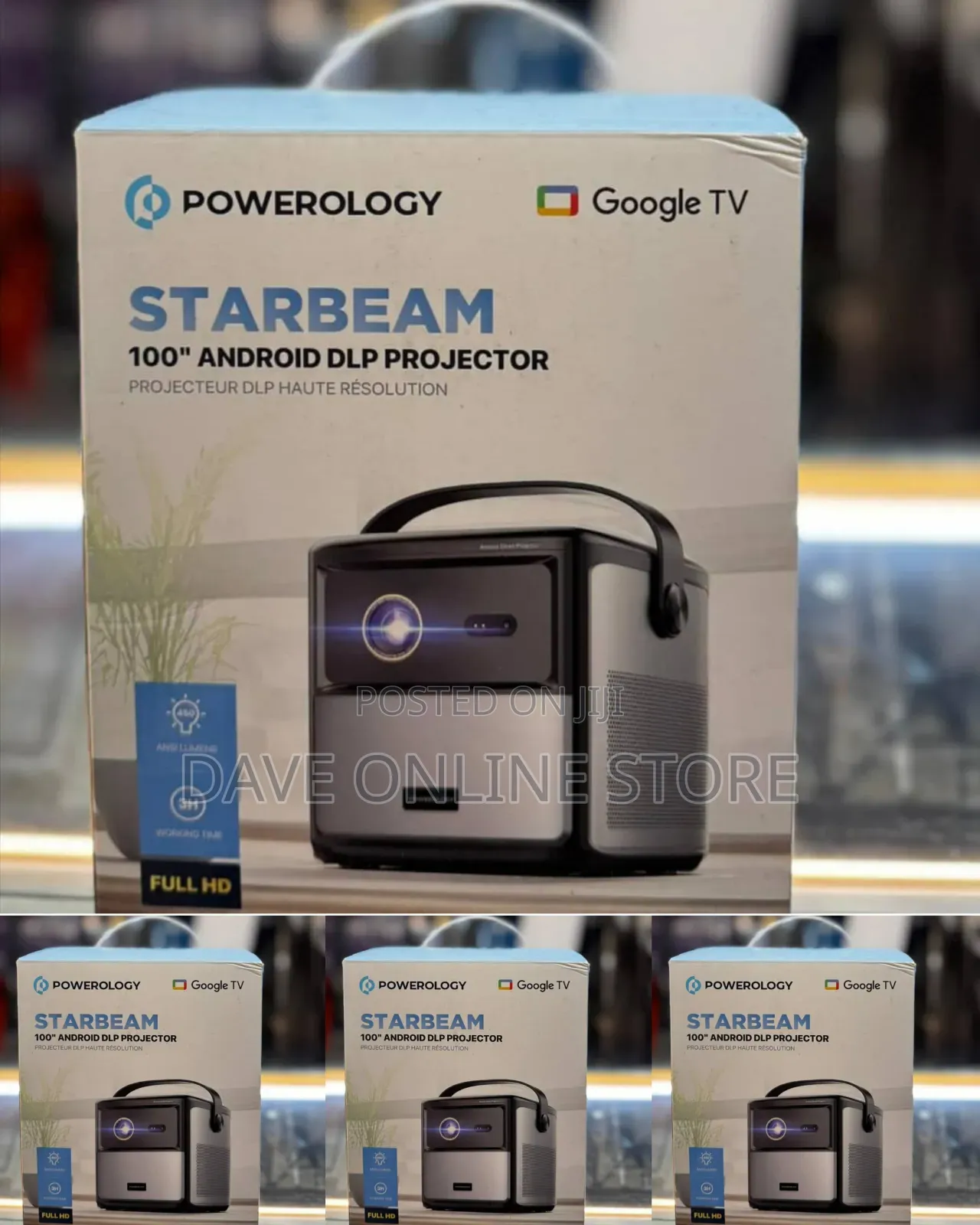 Powerology Starbeam 100" Android DLP Project a Portable Full HD Smart