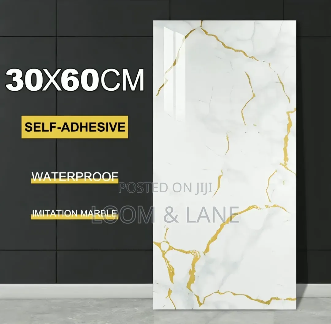 5pcs Marble Wallpaper PVC 3D Self Adhesive Wall Sticker