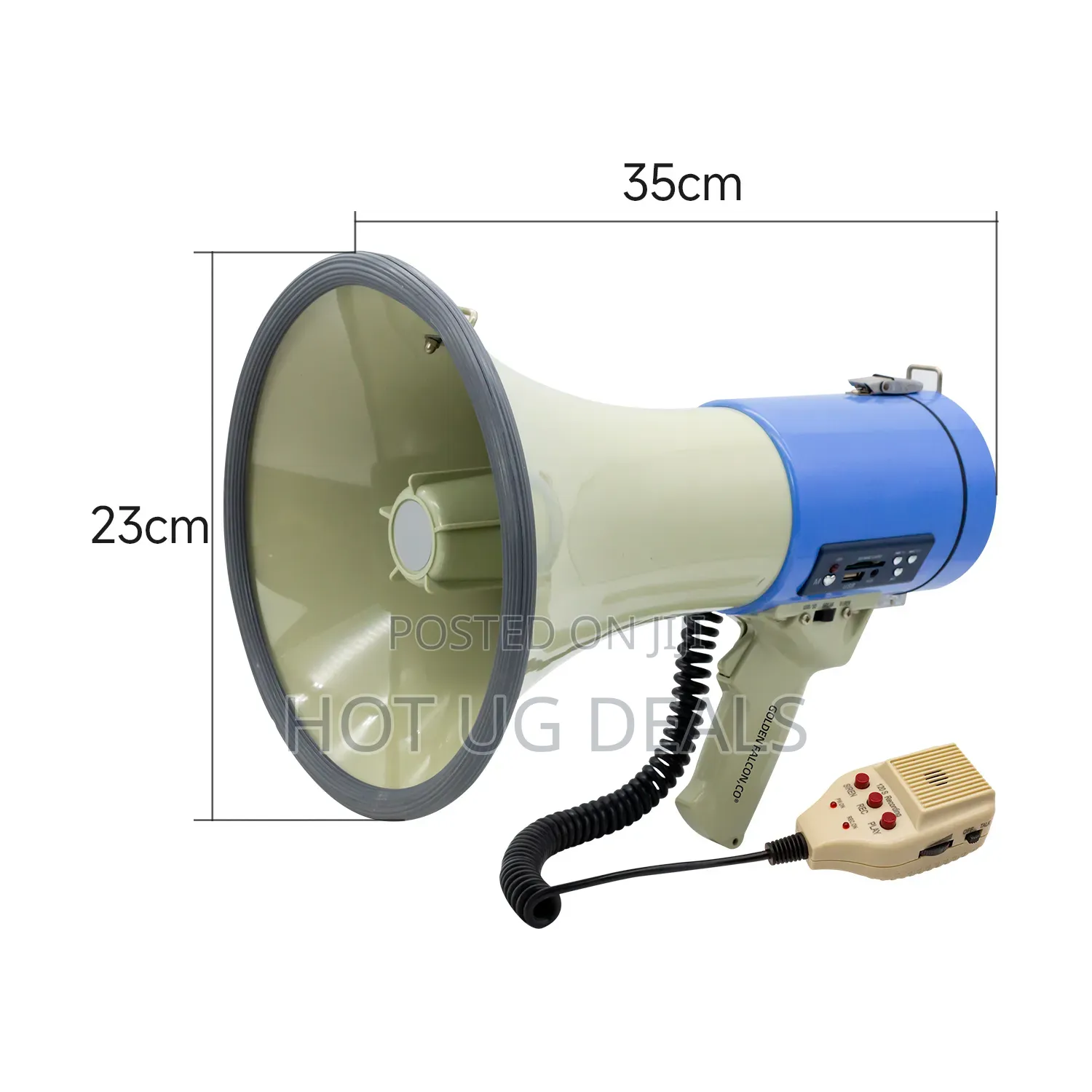Rechargeable Handheld Bullhorn Megaphone With USB/SD MP3 & Siren