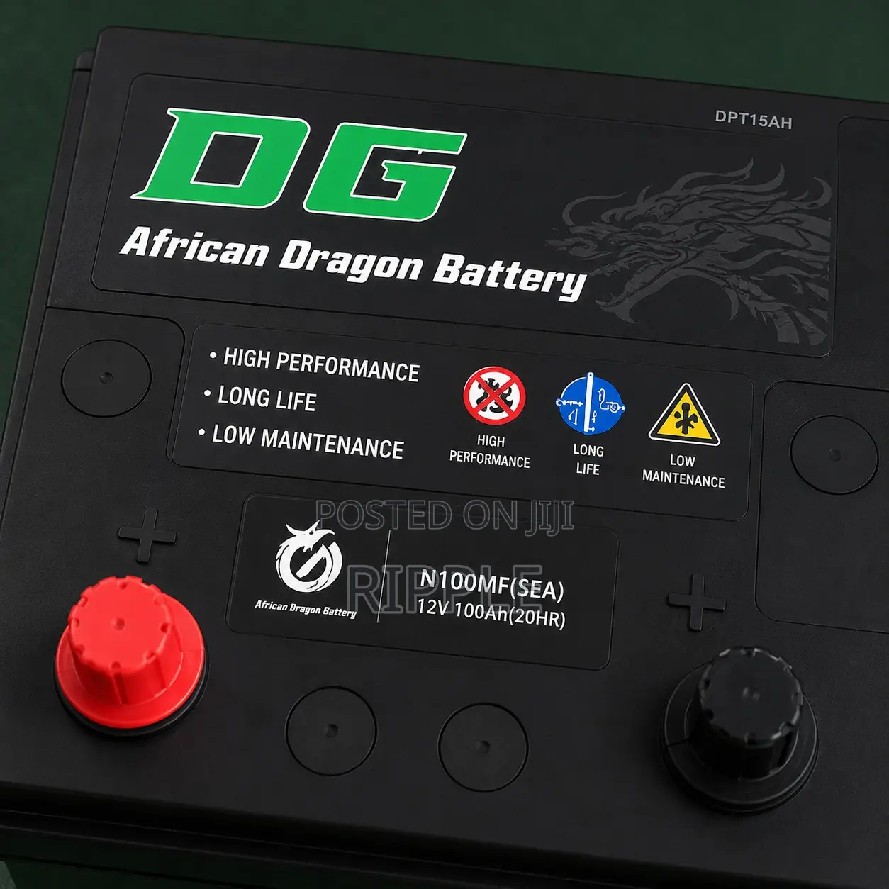 100Ah N100 740CCA Maintenance Free Heavy Duty Car Battery 12V