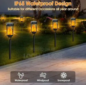4pcs Solar-Powered LED Garden Torch Lights