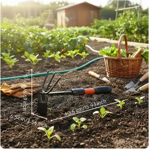 2-in-1 Garden Hoe and 3-Prong Hand Cultivator