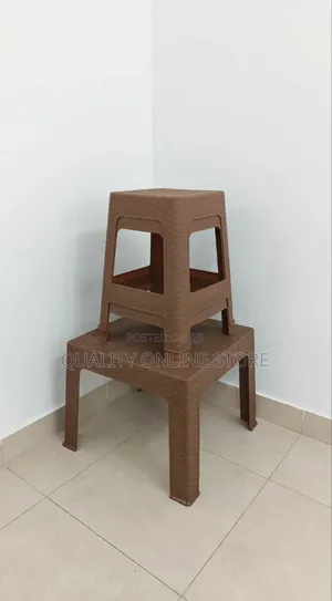1plastic Table and 2 Plastic Stools