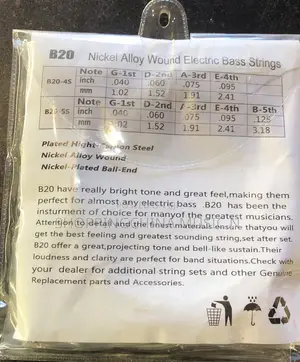 Electric Bass Guitar Strings