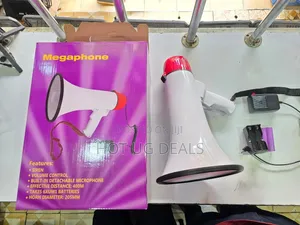 Handheld Megaphone Bullhorn With Siren and Detachable Mic (400M Range)