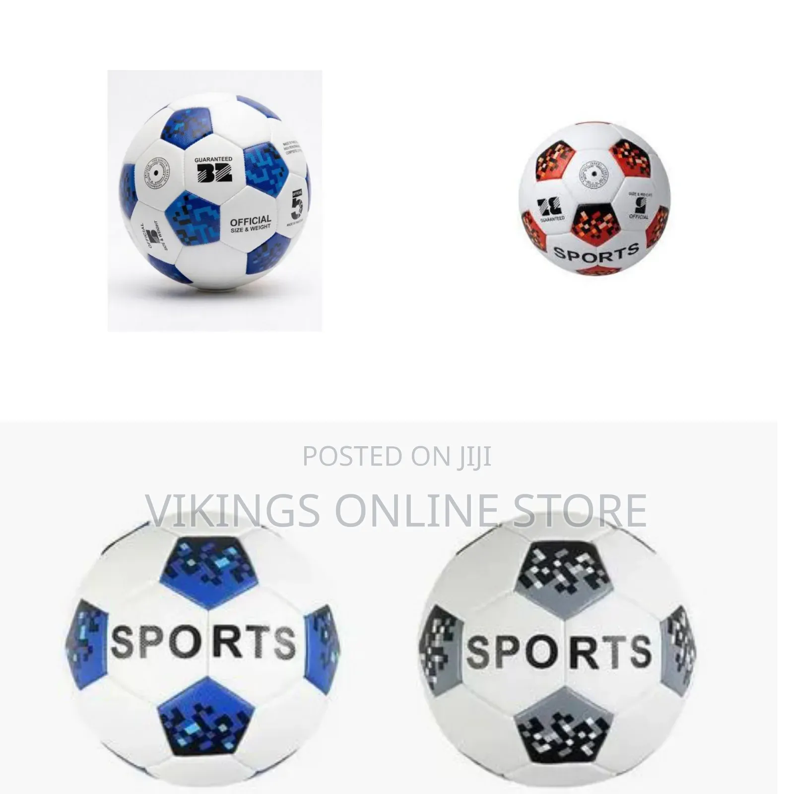 Blue and White Checkered Pattern Soccer Ball