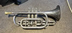 Cornet Trumpet Sliver Brass Band Music Used
