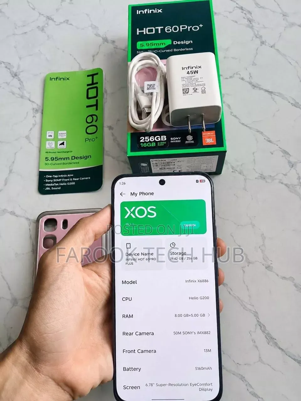 New Infinix Hot 60 Pro+ 256 GB Black