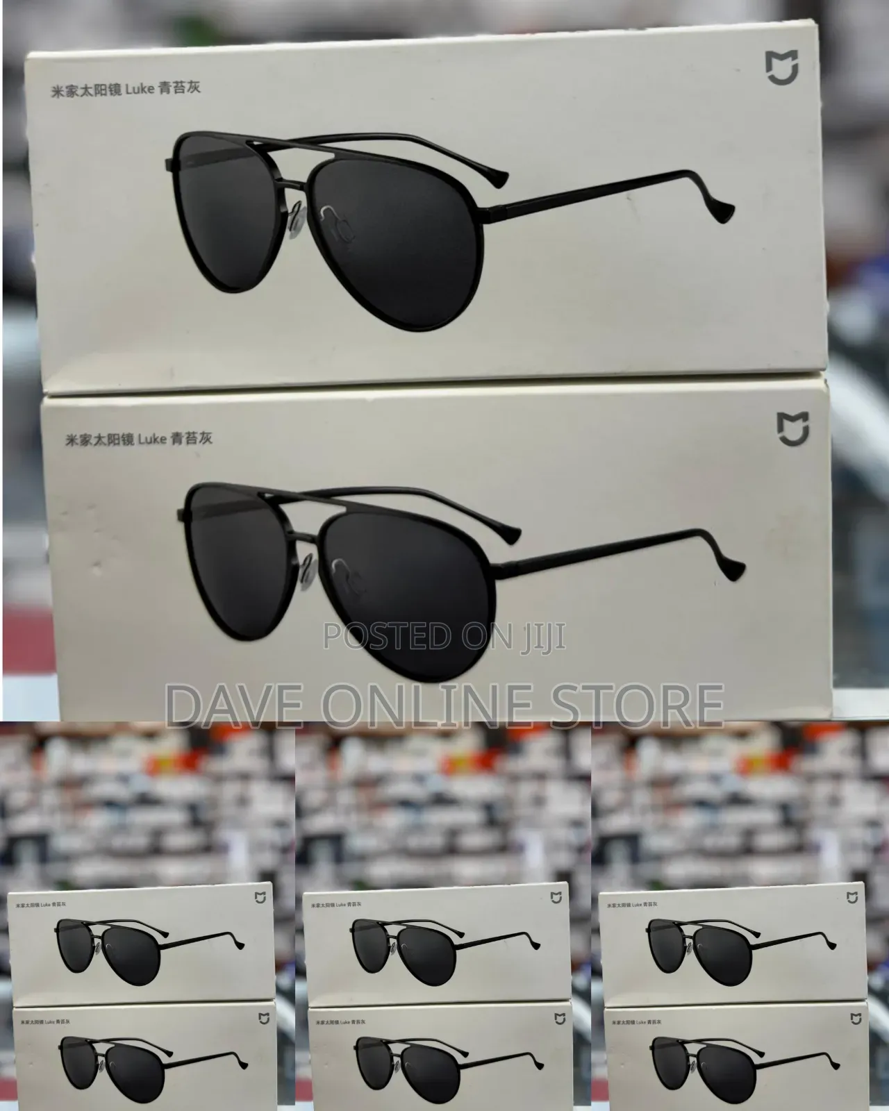 Black Xiaomi Mijia Luke Polarized Aviator Sunglasses