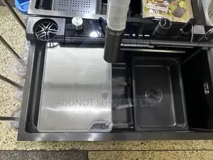 A Multifunctional Nano-Black Smart Kitchen Sink With a Digital Display