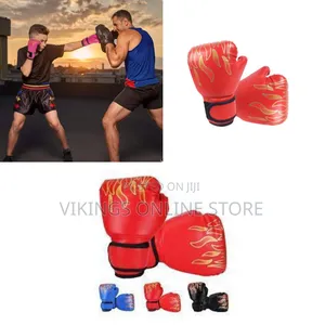 Flame-Patterned Boxing Glove for Training, Sparring and Fitness