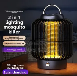 2-in-1 Rechargeable LED Lighting and Electric Shock Mosquito Killer