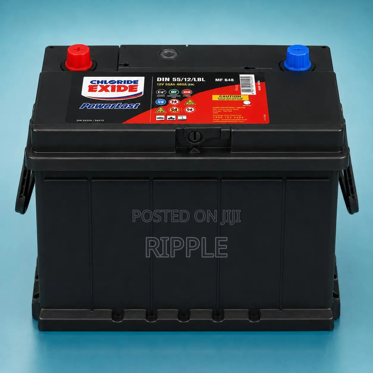 Chloride Exide PowerLast DIN55 12V Maintenance Free Car Battery