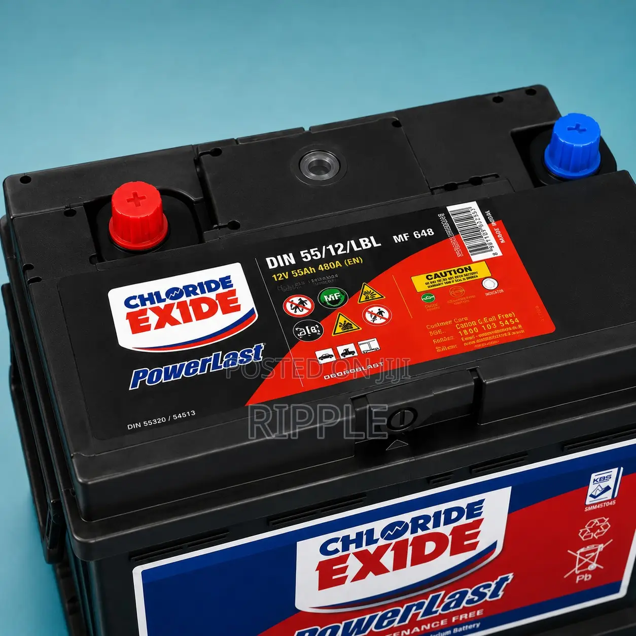Chloride Exide PowerLast DIN55 12V Maintenance Free Car Battery