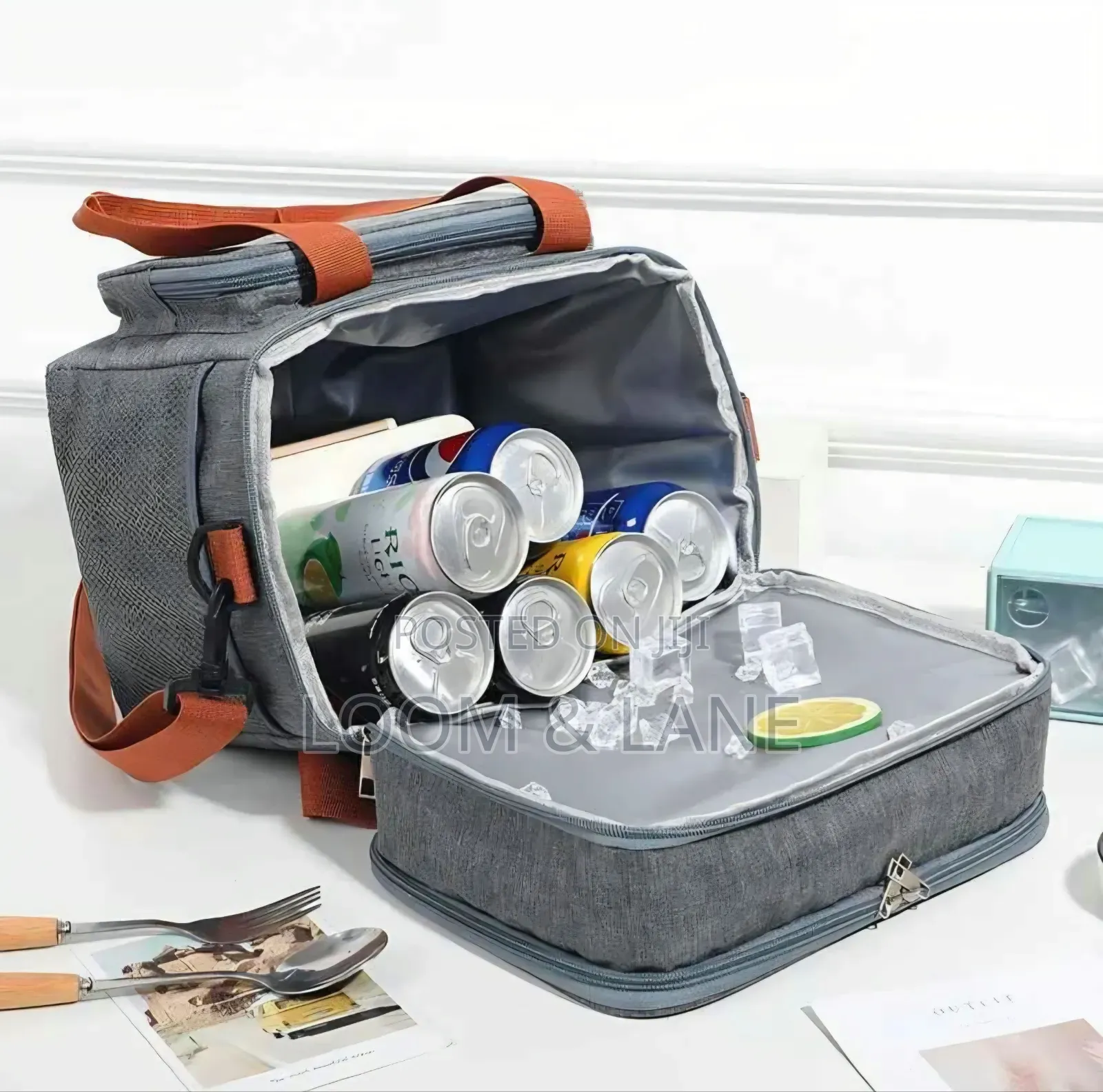Dual-Compartment Insulated Lunch Bag