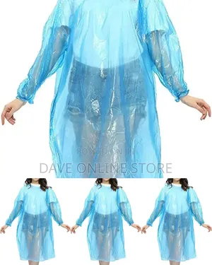 Lightweight Disposable Rain Poncho With a Hood.