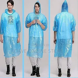 Lightweight Disposable Rain Poncho With a Hood.