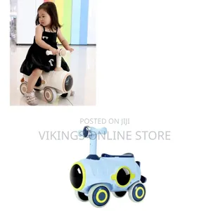 A Space-Capsule-Style Ride-on Baby Balance Bike and Push Car