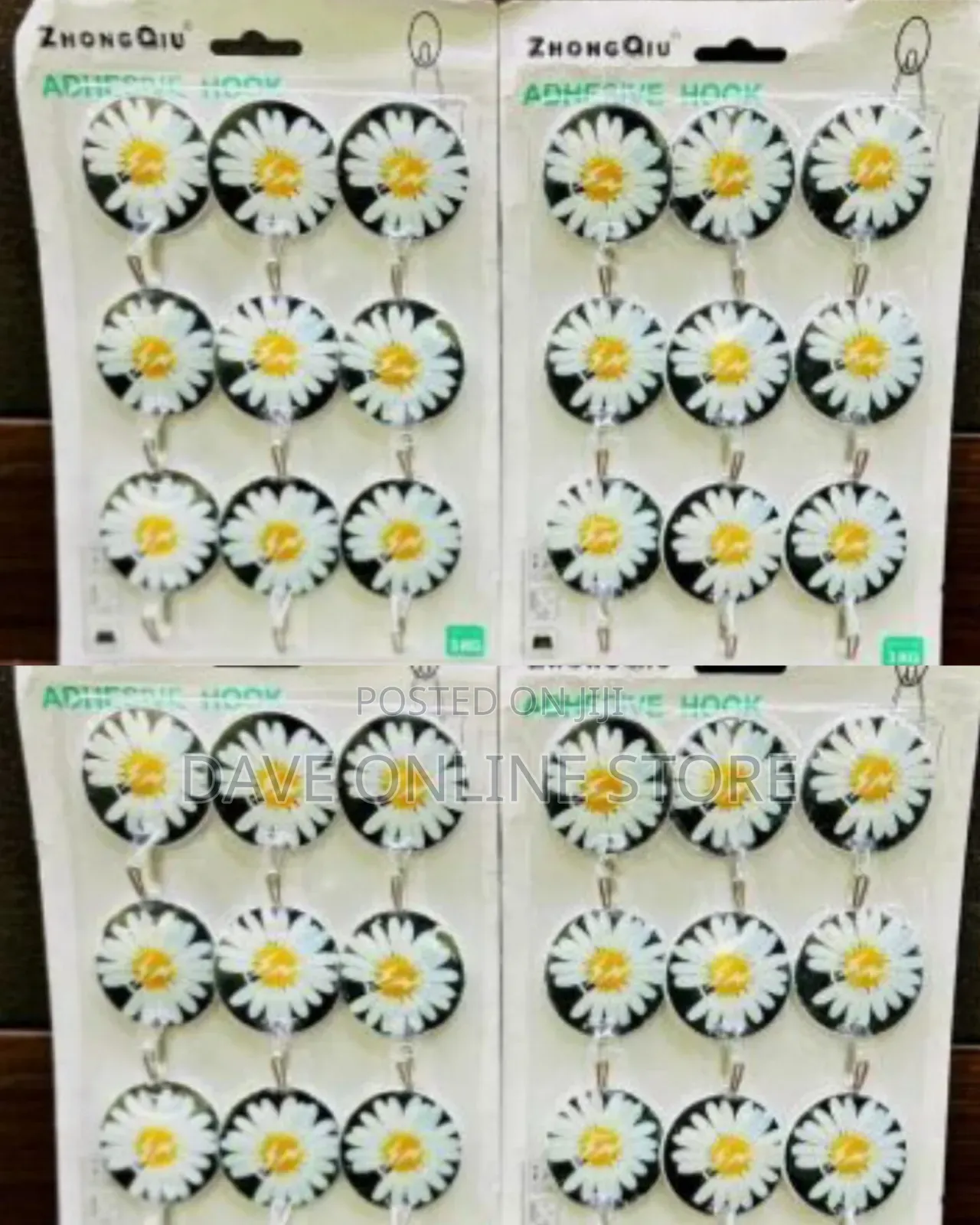 Zhongqiu Decorative Daisy Adhesive Wall Hangers